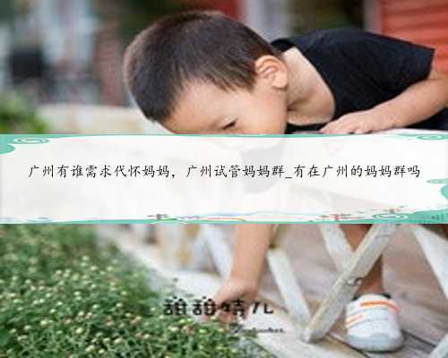 广州有谁需求代怀妈妈，广州试管妈妈群_有在广州的妈妈群吗