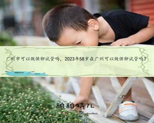 广州市可以做供卵试管吗，2023年58岁在广州可以做供卵试管吗？