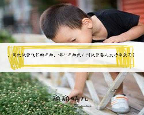 广州做试管代怀的年龄，哪个年龄做广州试管婴儿成功率最高？